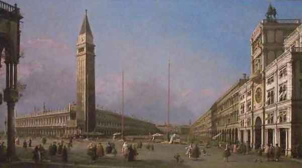 Piazza San Marco Looking South and West Oil Painting by (Giovanni Antonio Canal) Canaletto