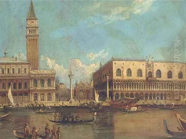 The Molo and the Doge's Palace, Venice Oil Painting by (Giovanni Antonio Canal) Canaletto