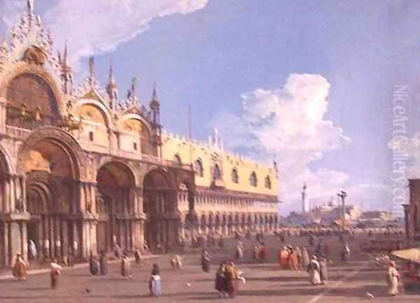 View of Venice with St Marks Oil Painting by (Giovanni Antonio Canal) Canaletto