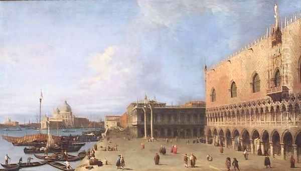 The Molo of the Doges Palace Oil Painting by (Giovanni Antonio Canal) Canaletto