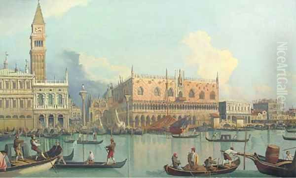 The Molo and the Palazzo Ducale, Venice Oil Painting by (Giovanni Antonio Canal) Canaletto