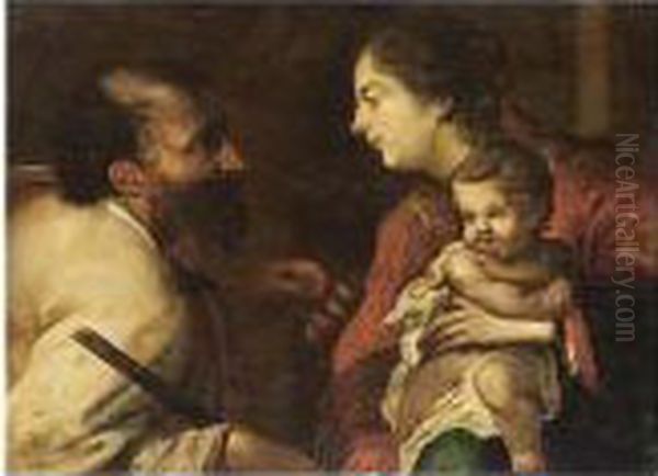 The Holy Family Oil Painting by Jan Cossiers