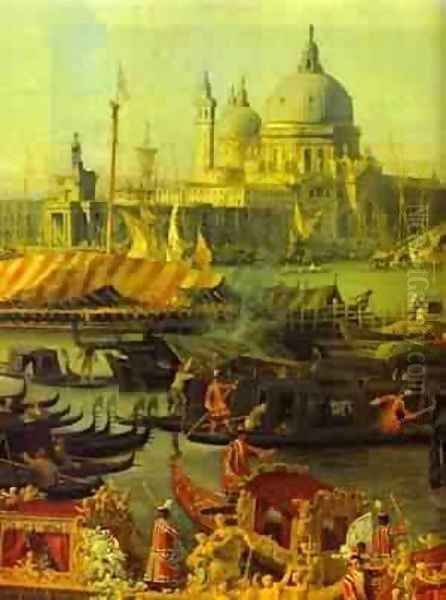 The Reception Of The French Ambassador In Venice Detail 1740 Oil Painting by (Giovanni Antonio Canal) Canaletto