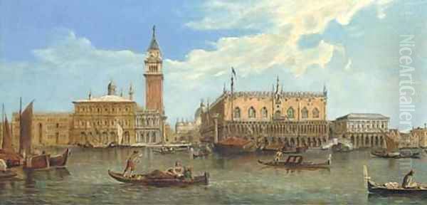 The Molo and the Piazzetta, Venice Oil Painting by (Giovanni Antonio Canal) Canaletto