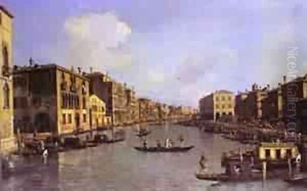 Grand Canal Looking South-East From Theampo Santo Sophia To The Rialto Bridge Oil Painting by (Giovanni Antonio Canal) Canaletto