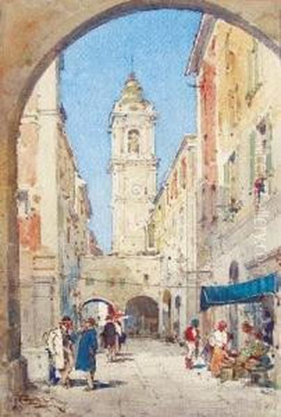 bordighiera Oil Painting by Emmanuel Costa