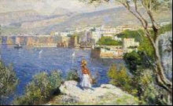 Veduta Di Sorrento Oil Painting by Giovanni Costa