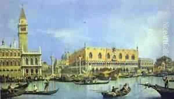 The Molo Seen From The Basin Of San Marco Oil Painting by (Giovanni Antonio Canal) Canaletto