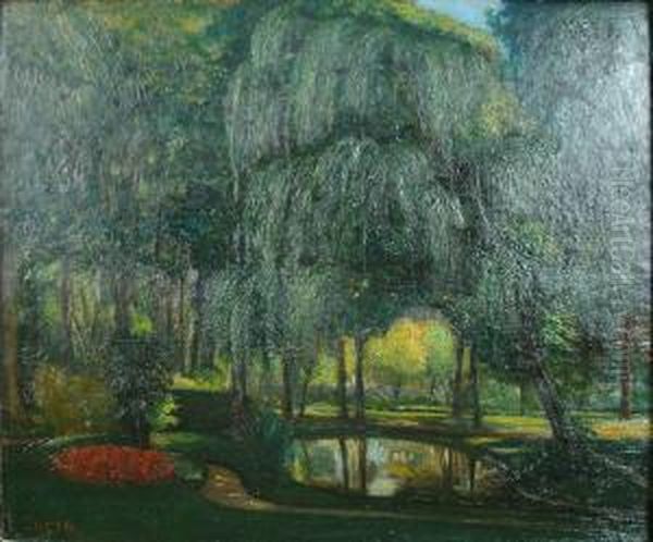 Paysage Au Saule Oil Painting by Giovanni Costa