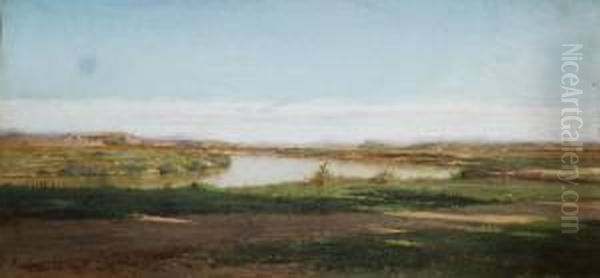 Campagna Romana Oil Painting by Giovanni Costa