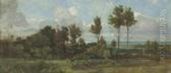 In The Campagna Oil Painting by Giovanni Costa