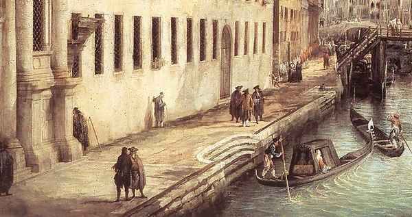 Rio dei Mendicanti (detail) 2 Oil Painting by (Giovanni Antonio Canal) Canaletto