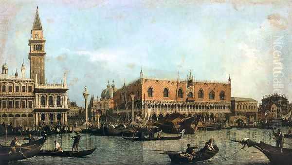 The Molo, Seen from the Bacino di San Marco Oil Painting by (Giovanni Antonio Canal) Canaletto