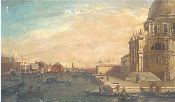 Entrance to the Grand Canal looking east Oil Painting by (Giovanni Antonio Canal) Canaletto