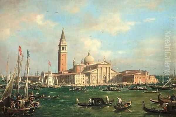 San Giorgio Maggiore from Canale San Marco Oil Painting by (Giovanni Antonio Canal) Canaletto