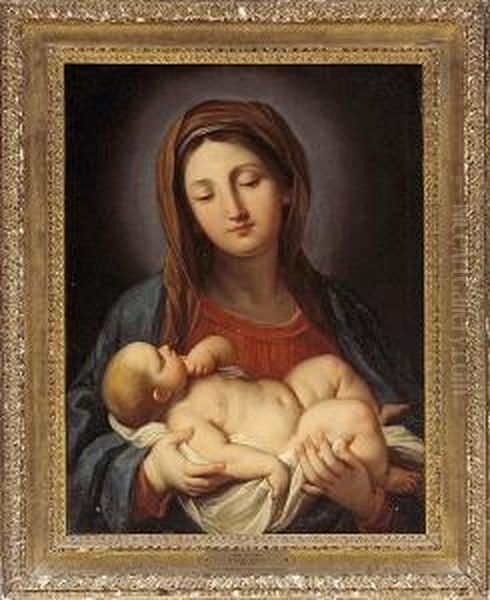 Madonna And Child Oil Painting by Placido Costanzi