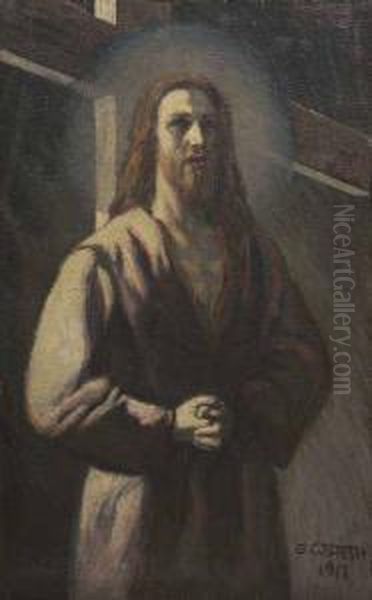 Cristo In Preghiera Oil Painting by Giovanni Costetti