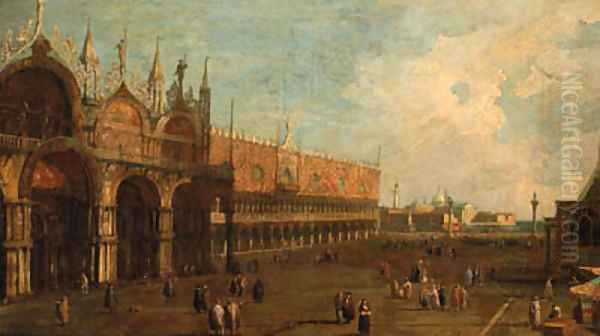 The Doge's Palace, Venice, looking towards the Piazzetta Oil Painting by (Giovanni Antonio Canal) Canaletto