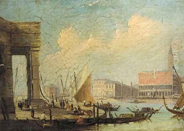 The entrance to the Grand Canal from the Customs House, Venice Oil Painting by (Giovanni Antonio Canal) Canaletto