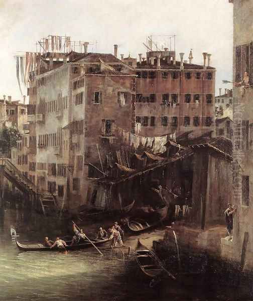 The Rio dei Mendicanti (detail) 2 Oil Painting by (Giovanni Antonio Canal) Canaletto