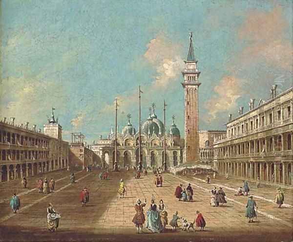 St. Mark's Square, Venice Oil Painting by (Giovanni Antonio Canal) Canaletto