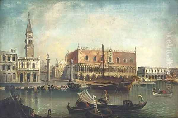 The Molo and the Piazzetta, Venice, from the Bacino Oil Painting by (Giovanni Antonio Canal) Canaletto