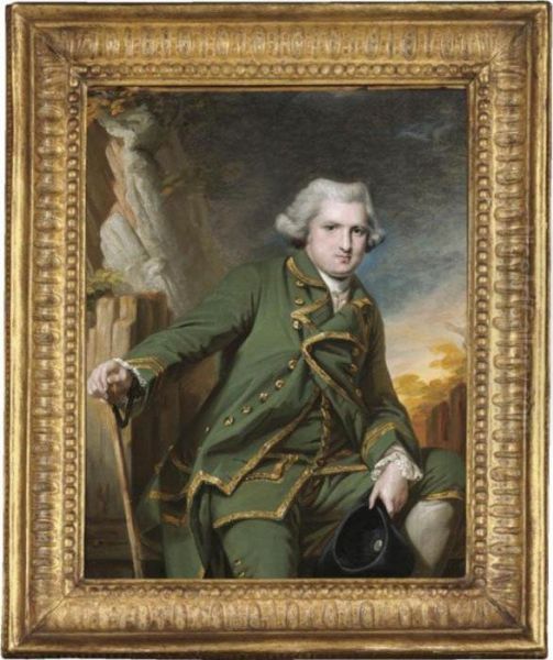 Portrait Of Sir William Langham (1737-1791) Oil Painting by Francis Coates Jones