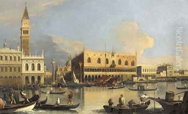 The Molo, the Doge's Palace and the Piazzetta, Venice, from the Bacino Oil Painting by (Giovanni Antonio Canal) Canaletto