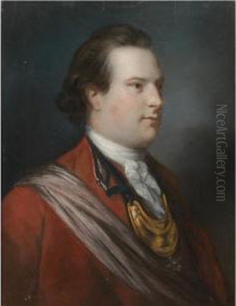 Portrait Of General William Keppel (1727-1782) Oil Painting by Francis Coates Jones