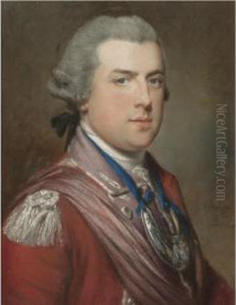 Portrait Of General George Keppel, 3rd Earl Of Albermarle, K.g. (1724-1772) Oil Painting by Francis Coates Jones