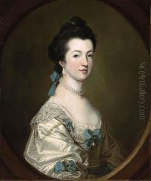 Portrait Of The Hon. Elizabeth Booth (1743-1765) Oil Painting by Francis Coates Jones