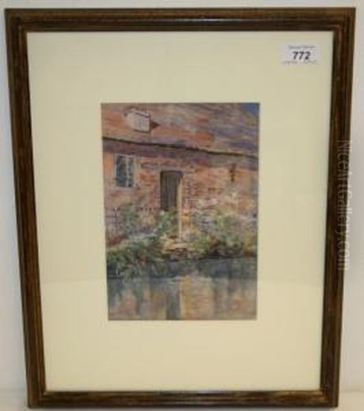 Moat, Groombridge Hall, Kent Oil Painting by Frederick George Cotman