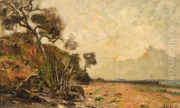 Banks Of The Stour Oil Painting by Frederick George Cotman