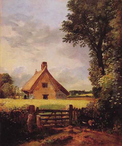 A Cottage in a Cornfield, 1817 Oil Painting by John Constable