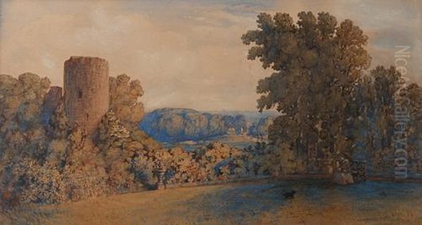 The Old Tower, Bracondale Oil Painting by John Joseph Cotman