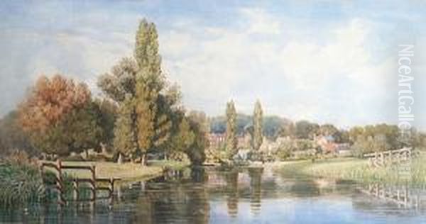 Thorpe Reach Oil Painting by John Joseph Cotman