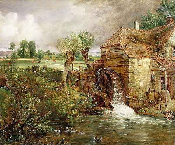 Mill at Gillingham, Dorset, 1825-26 Oil Painting by John Constable