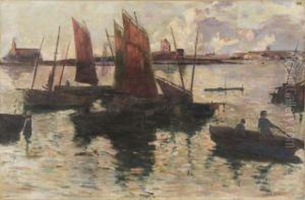 Concarneau Oil Painting by Charles Cottet