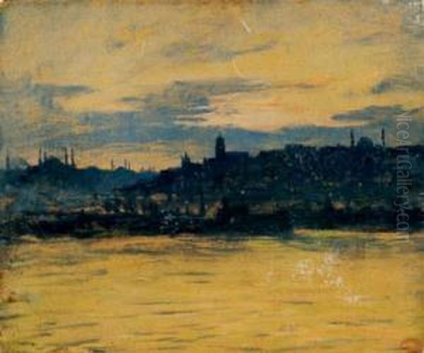 Constantinople La Nuit Oil Painting by Charles Cottet