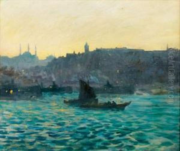 Lumieres Sur Constantinople Oil Painting by Charles Cottet