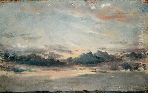 A Cloud Study, Sunset, c.1821 Oil Painting by John Constable