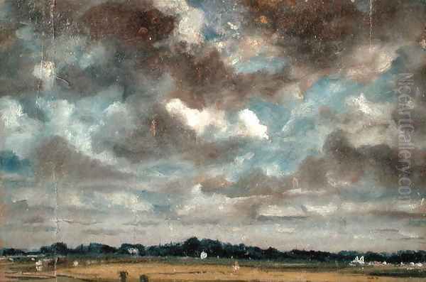 Extensive Landscape with Grey Clouds, c.1821 Oil Painting by John Constable