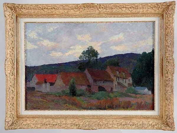 Ferme Dans Un Paysage Oil Painting by Marcel Couchaux