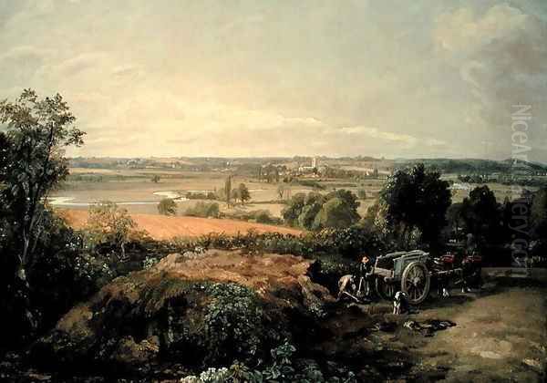 Stour Valley and Dedham Church, c.1815 Oil Painting by John Constable