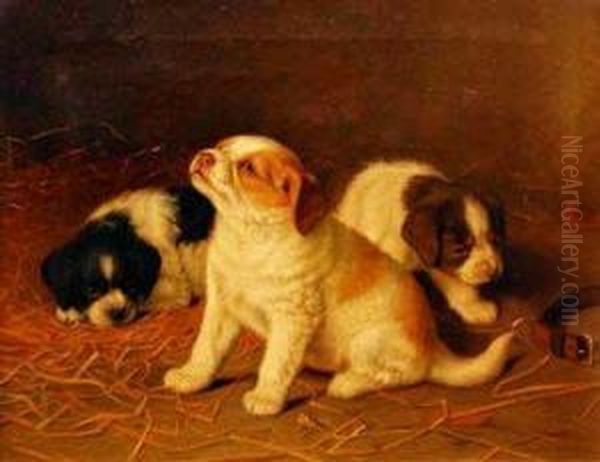 Motherless Oil Painting by Horatio Henry Couldery