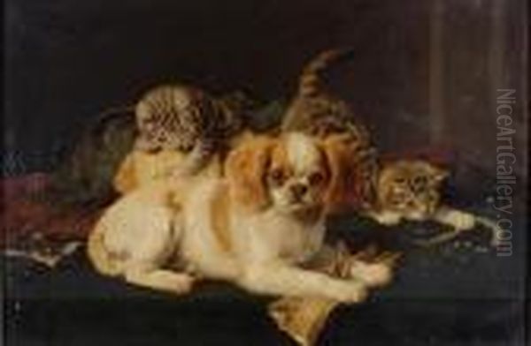 Mischief Makers Oil Painting by Horatio Henry Couldery