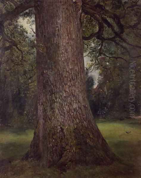 Study of the Trunk of an Elm Tree, c.1821 Oil Painting by John Constable