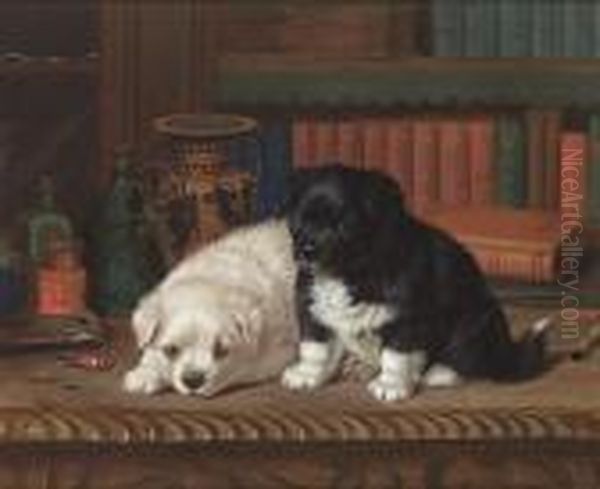 Library Companions Oil Painting by Horatio Henry Couldery