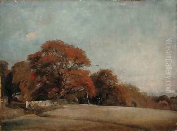 An Autumnal Landscape at East Bergholt, c.1805-08 Oil Painting by John Constable