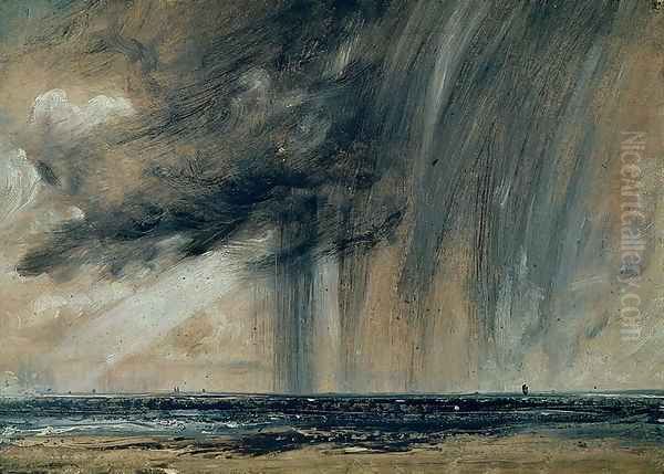 Rainstorm over the Sea, c.1824-28 Oil Painting by John Constable